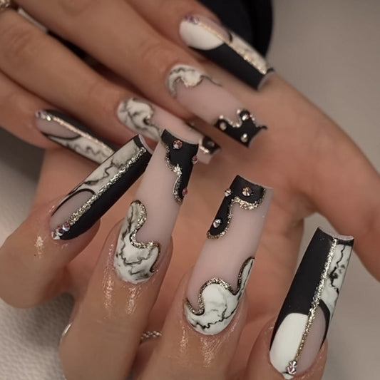 black and white ink diamond